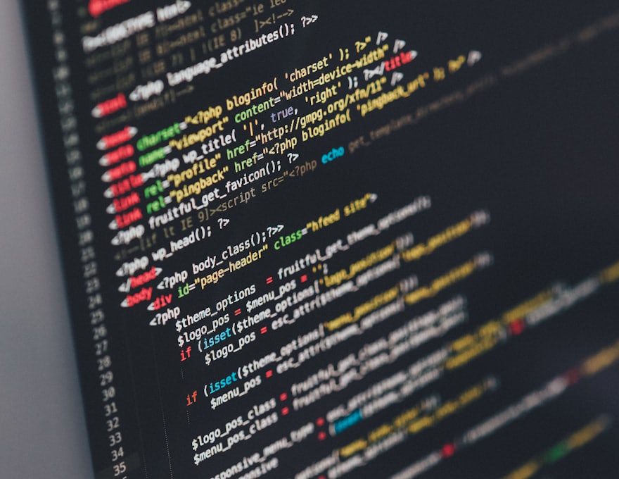 Source code on a developer screen mid-build